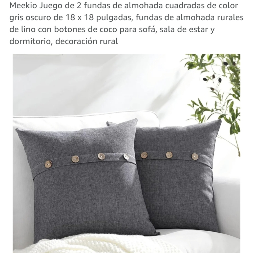 Gray Linen Texture Pillows for Modern Bedding